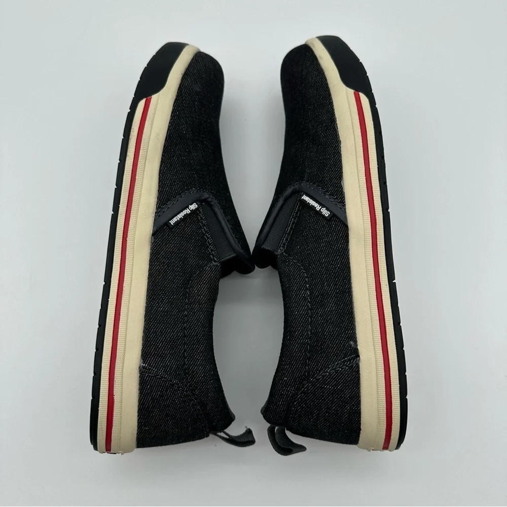 Nautilus Westside Black Denim Slip-On Safety Sneakers